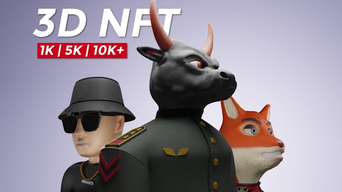 create and generate hyper realistic 3d nft art collection