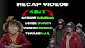 make a full anime recap video from scratch