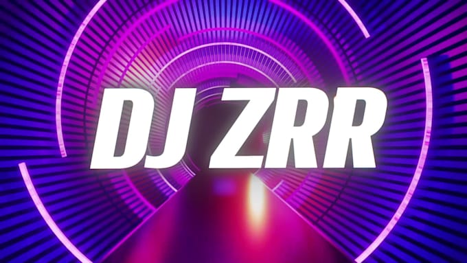 do professional glitch logo animation for dj visuals vj loop