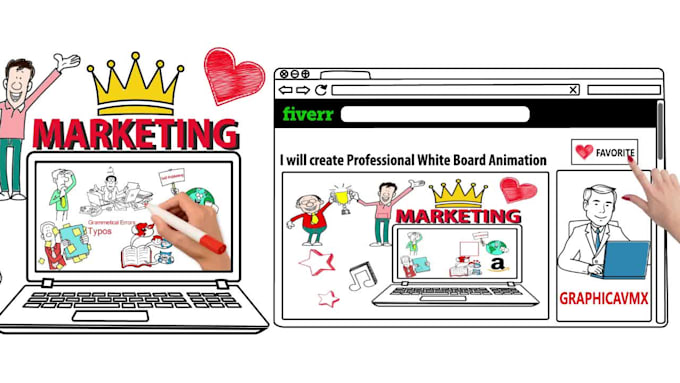create a whiteboard animation or 2d explainer video