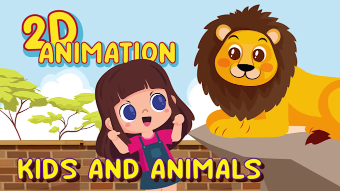 create 2d custom animation for kids and children songs