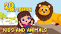 create 2d custom animation for kids and children songs