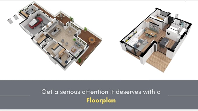 be your architect for 2d drawing and 3d floor plan rendering