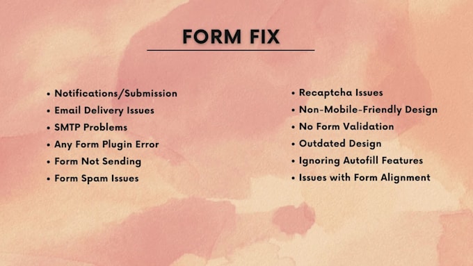 make and fix the wordpress form, gravity form, contact form 7, and caldera form