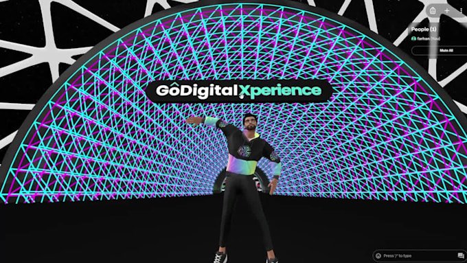 design virtual world, office, school, shop, gallery, on spatial io metaverse