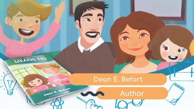 design cute children book trailer for video promo