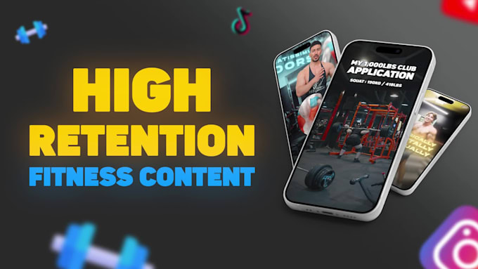 edit high retention fitness reels and gym content