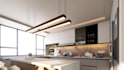 design kitchen interior in 3d and realistic rendering residential and commercial