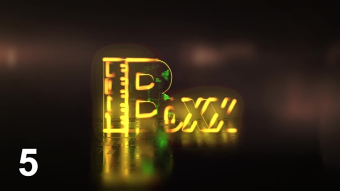 make neon glitch energy logo animations