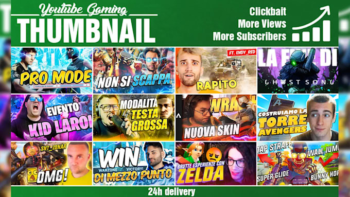 Design clickbait youtube thumbnails for gaming by Ashigami | Fiverr