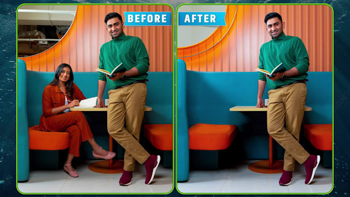 remove person, text, and objects from images