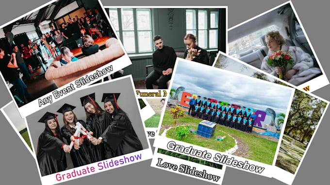 Hot Deals! I will do wedding birthday graduation event photo slideshow video  for $10