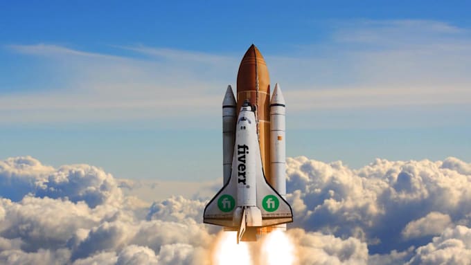 make rocket launch logo intro