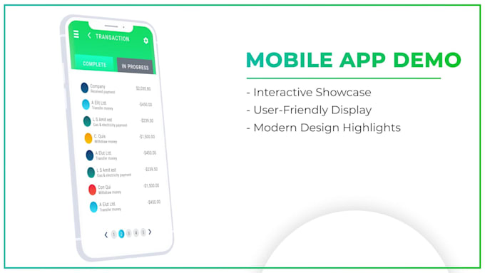 create a mobile app demo and explainer video