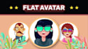 create vector flat avatar profile cartoon, crypto art, nft in geometric style