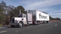create logistics truck trailer video for your logo