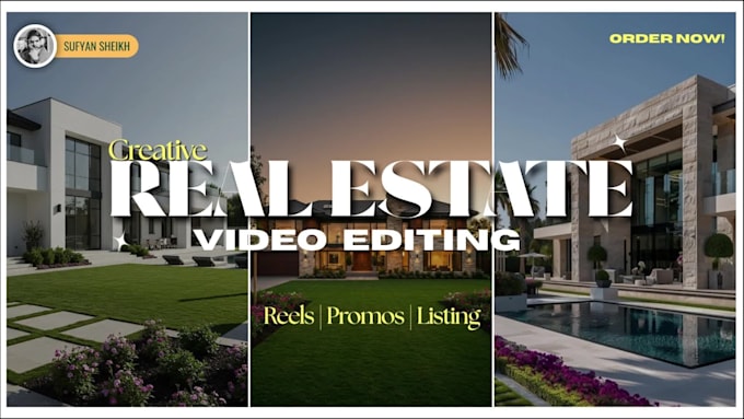 do real estate videos, promos and reels editing