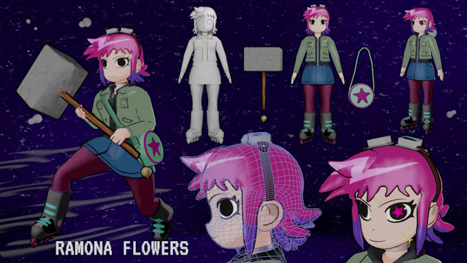 design a 3d stylized character in blender