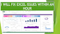 fix and create ms excel, googlesheets and dashboards