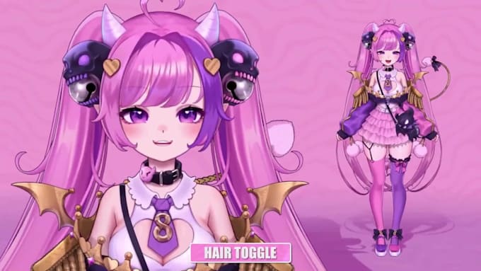 model and rig professional vtuber model in live2d, live2d rigging, vtube studio