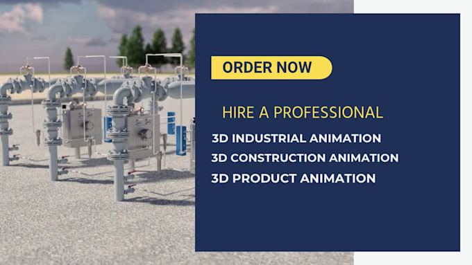 create 3d industrial animation for machine safety, training, and construction