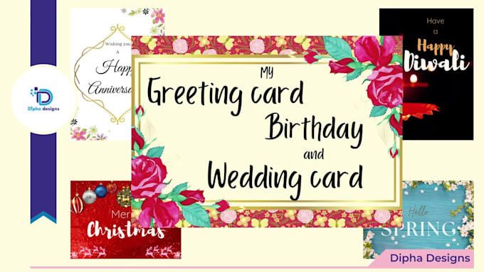design your greeting card, wedding or birthday invitation card