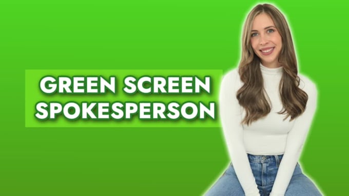 create a green screen spokesperson video