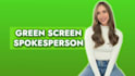 create a green screen spokesperson video