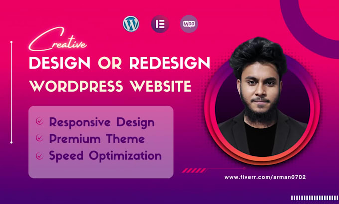 build wordpress website design or redesign wordpress website
