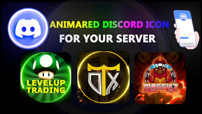 create professional discord logo with 2d animation style
