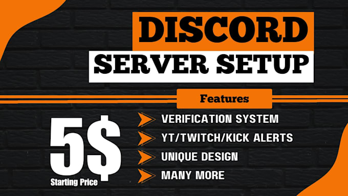 do discord server setup for you