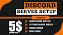 do discord server setup for you
