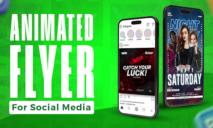 do animated post, flyer, poster, and google ad banner animation