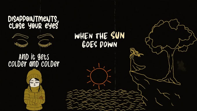create hand drawn animated lyric video