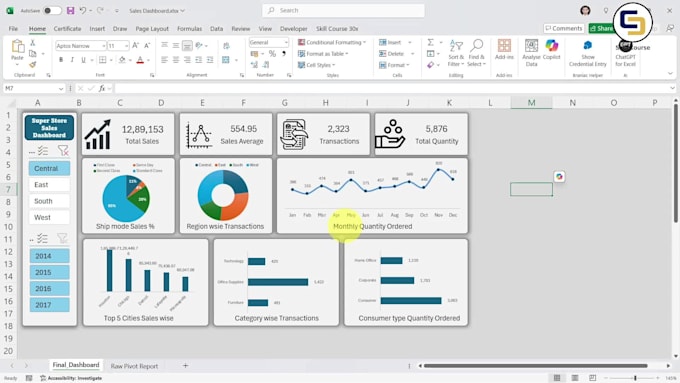 create reports and dashboards in excel