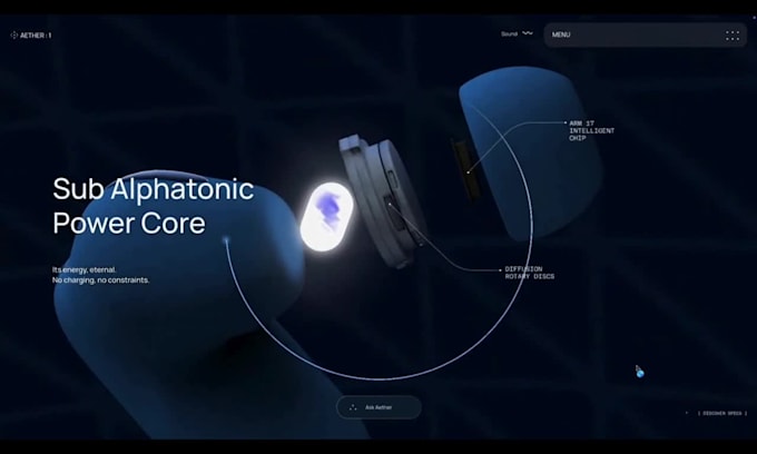 design custom 3d interactive animated webflow website with webflow threejs gsap