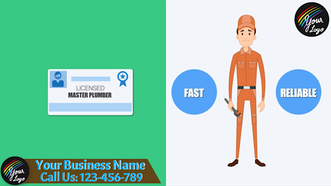 do plumber or plumbing service explainer promo video