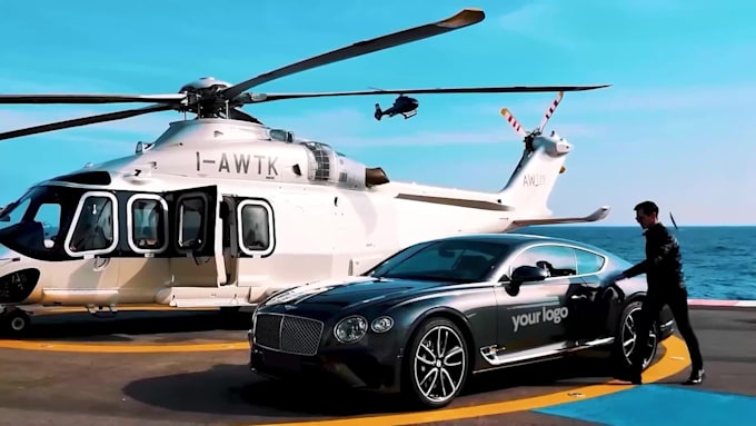 add your logo on cars and yacht luxury video
