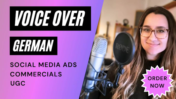 record a german ads, ugc, commercial voice over