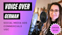 record a german ads, ugc, commercial voice over