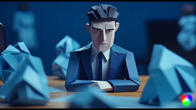 create ai generated graphics in origami style