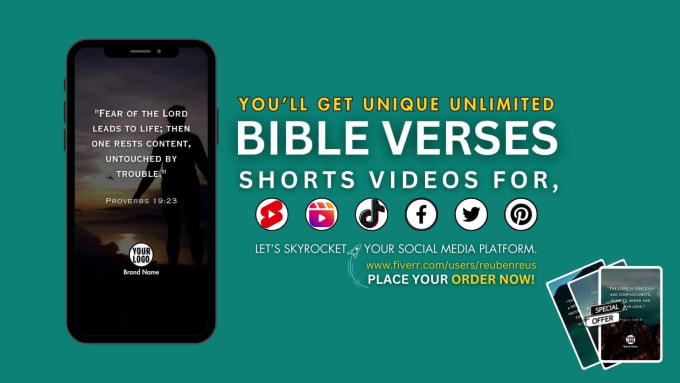 Create christian bible quotes, bible verses for youtube shorts, reels ...