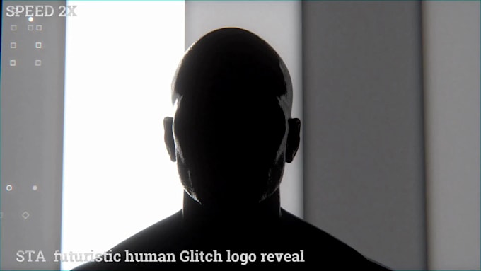make glitch  intro video with your logo or text