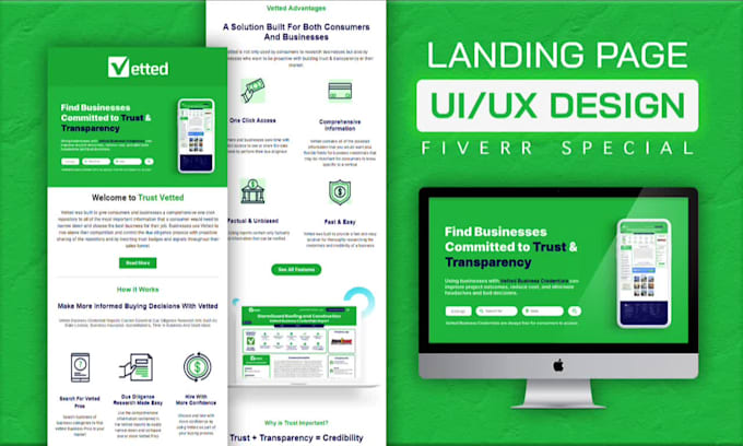 Design website landing page ui design, dashboard, app ui ux design in ...