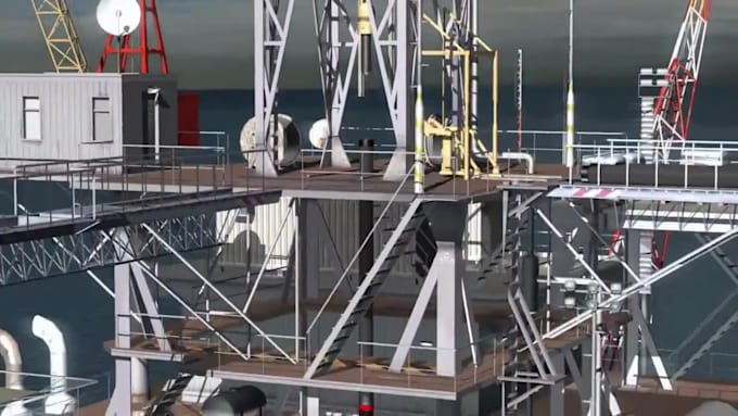 do 3d industrial animation offshore drilling process oilfield explainer video