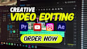 do creative youtube video editing and podcast video editing