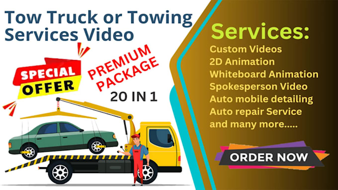 create tow truck video or towing service video