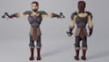 model and rig stylized low poly 3d character