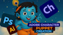 create adobe character realistic, cartoonish puppet for you