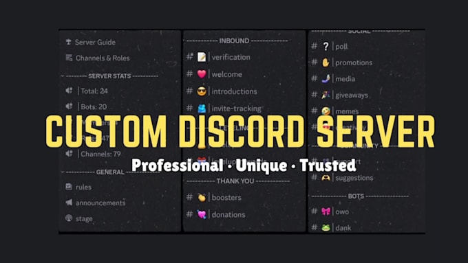 setup gaming, educational, business discord servers for you